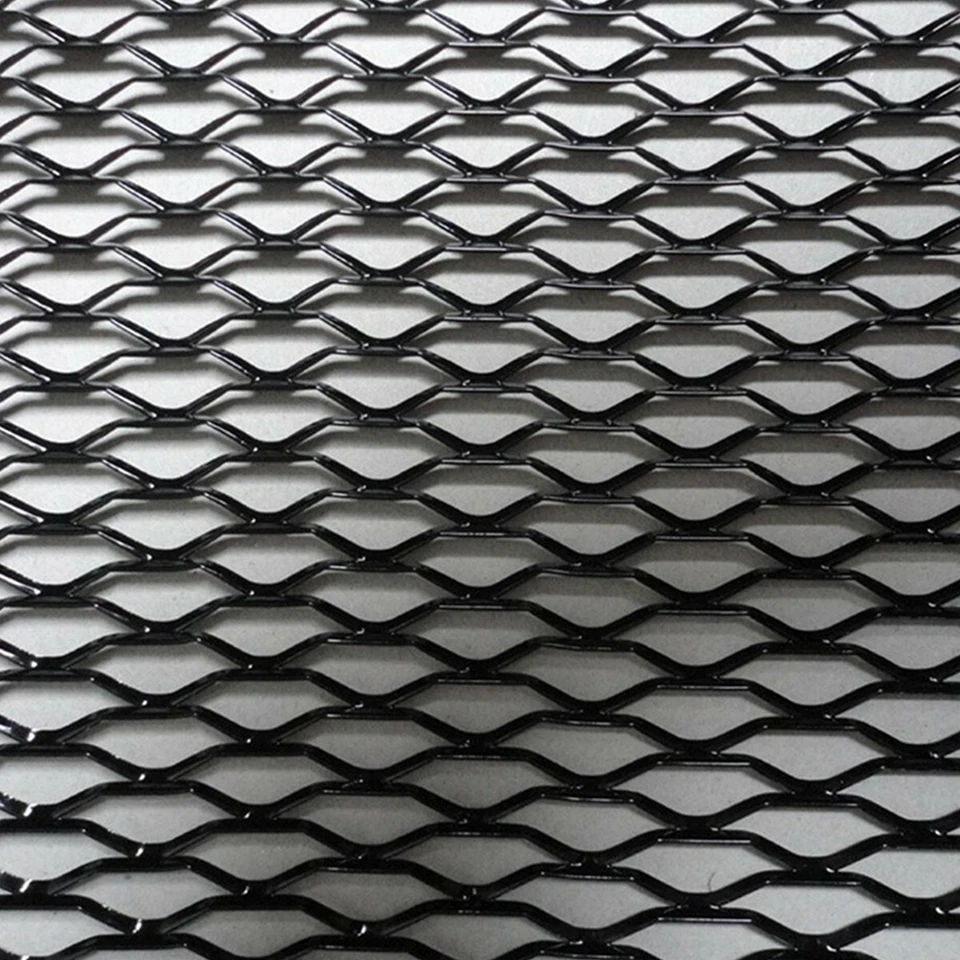 Hexagonal Mesh Grille Net Section Aluminum Black For Car Bumper Fender Body Kit - Image 1 of 4