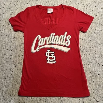 Women’s ST LOUIS CARDINALS V Neck T Shirt Medium Matt Holliday Red Top Jersey - Image 1 of 4