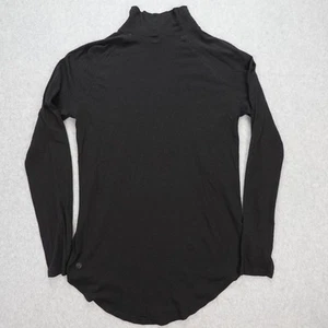 Lululemon Shirt Womens 6 Black Long Sleeve Turtleneck Lightweight Modal Top - Picture 1 of 10