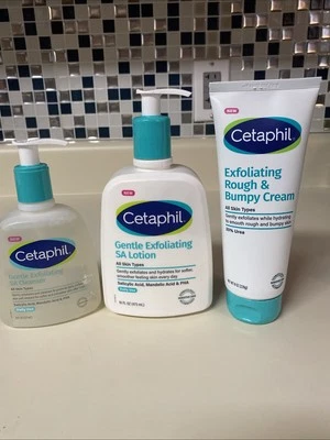 Loción exfoliante suave SA, 16 fl oz limpiador 8 oz y crema conjunto de regalo Foto 1 de 3