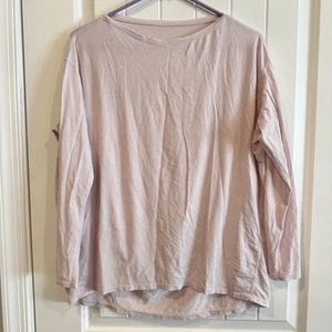 Lululemon Back In Action Langarmshirt rosa Damen Relaxed Fit Large - Bild 1 von 4