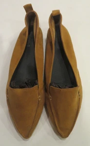 Jeffrey Campbell Women's Brown Tan Suede Leather Point Flats Moccasin Shoes 39 - Picture 1 of 8