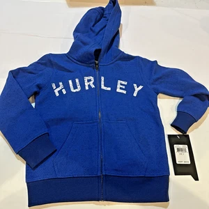 NEW HURLEY  boys Full Zip Jacket Blue Size Kids Size 4 B590 Long Sleeve - Picture 1 of 5