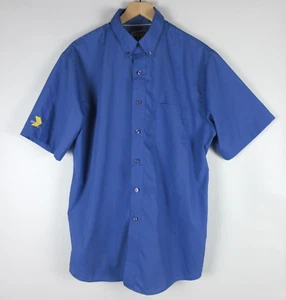 DART Shirt Adult Large Blue Button Up Employee Uniform Dallas Area Rapid Transit - Picture 1 of 13