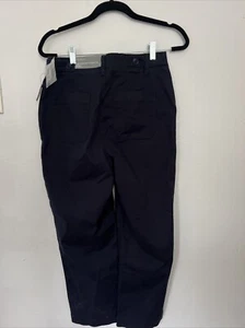 Talbots Women’s Navy High Waisted Patch Pocket Straight Leg Crop Pants Size 6 - Picture 1 of 9