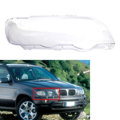 Headlight Lens Cover Headlamp Shell Right Fit BMW X5 E53 1999-2003 Transparent - Image 1 of 4