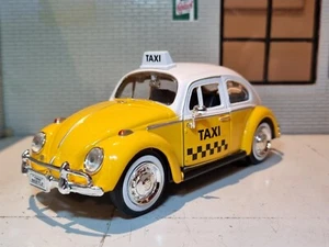 VW Beetle Taxi 1300 1966 Classic Motormax Diecast 1:24 Detailed Model Car BNIB - Picture 1 of 10