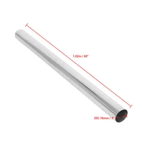 Tubo recto de acero inoxidable T304 de 3 pulgadas 76 mm 40"" de largo - Imagen 1 de 8