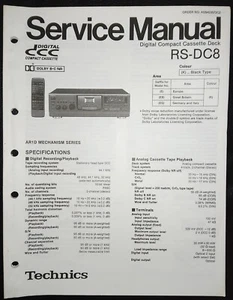 TECHNICS RS-DC8 Digital Compact Cassette Deck Repair Service Manual AD9403073C2 - Picture 1 of 1