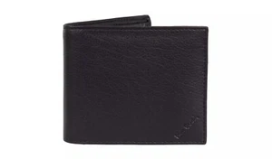  Men's Black Leather Wallet And Gift Box Pierre Cardin - Picture 1 of 8