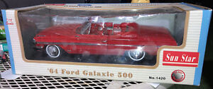 Sun Star 1964 Ford Galaxie 500 1:18 Scale Die-Cast Car #1420 Red New in Box