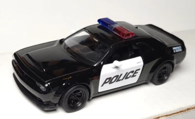 RMZ City loose Dodge Challenger SRT Demon Police car black 1/36 pull back - Image 1 of 2