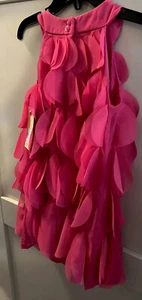 Little Girls Cute Hot Pink Ruffled Dress Size 3T Dressy. New With Tag. - Picture 1 of 6