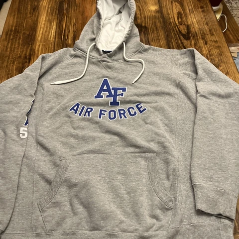 Air Force Falcons Hoodie Sweatshirt Men's 2XL Gray Pullover Champion Heritage Cover