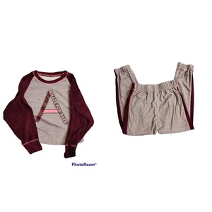 Sleep Justice Girls Size 8 Velour 2 Piece Long Sleeve Pajama Set - Picture 1 of 5