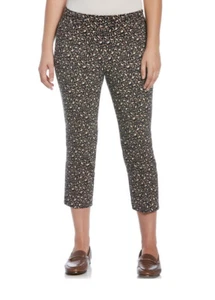 Rafaella Women's Pull On Soft Stretch Comfort Capri Pants Leopard Sz 14 NWT - Picture 1 of 2