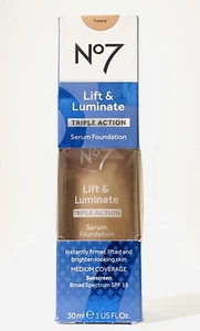 No7 Lift & Luminate Triple Action Foundation, Tawny - New - Free Shipping - Picture 1 of 1
