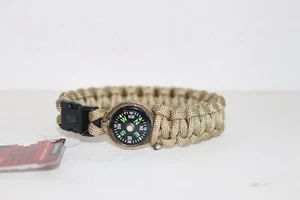 Survival Wrist Band with Compass - Picture 1 of 9