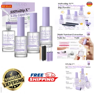 Saviland Dipping Powder Set: 15ml French Nägel Basis & Decklack Nagel Dipping... - Bild 1 von 8