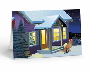 Cat & Dog Silent Night Christmas Card - 5" x 7" - 18 Cards & Envelopes - 20110 - Picture 1 of 3