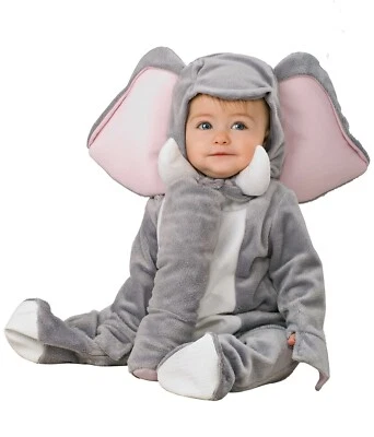 Elephant Costume Infant Halloween Costume Elephant  Infant Jumpsuit 6- 12 Month - Image 1 of 4