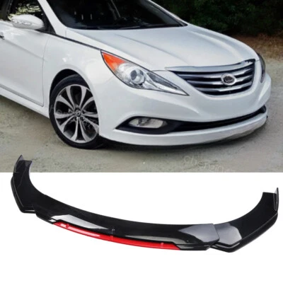 For 2011-2014 Hyundai Sonata Red Front Bumper Chin Lip Spoiler Splitter Body Kit — 第 1/4 张图片