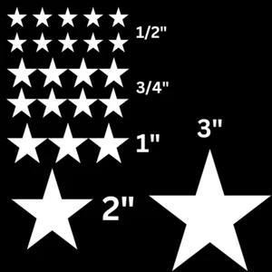 Star stickers Permanent outdoor vinyl decals - Pick your size, and color! - Picture 1 of 11