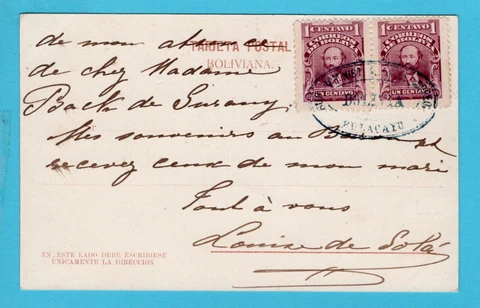 BOLIVIA crossing Rio Piquendo PPC Pulacayo Cover