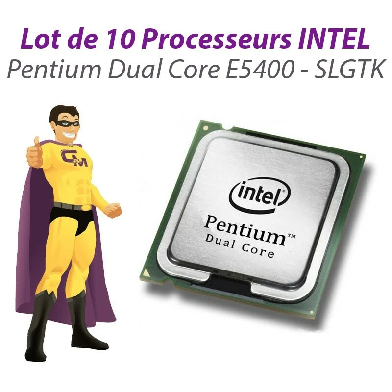 Set x10 Processori CPU INTEL Pentium Dual Core E5400 2.7Ghz 800Mhz LGA775 Slgtk - Immagine 1 di 1