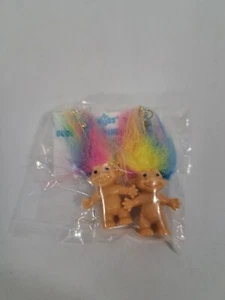 Pendientes Trolls Arco Iris Russ Años 90 De Colección Nuevos - Imagen 1 de 2