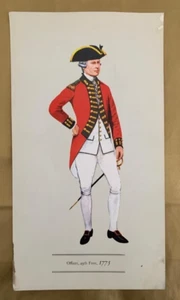 M2657 MILITARY UNIFORM PRINT - ILLUSTRATION  - OFFICER 49TH FOOT 1775 - ART - Picture 1 of 1