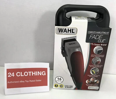 New WAHL Fade Cut 16 Piece Haircutting Kit Clippers FREE SAME DAY SHIPPING - Image 1 of 4
