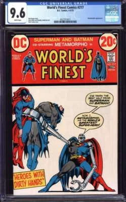 WORLD'S FINEST #217 CGC 9.6 WHITE PAGES // DC COMICS 1973 - Image 1 of 2