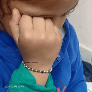 Shine Ruby Zoisite and Silver Pyrite Beads Bracelet Faceted Ruby Beads Gift Her - Picture 1 of 5