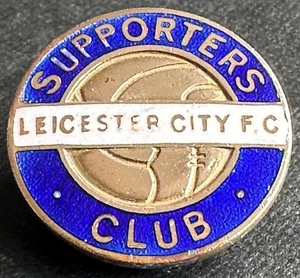 LEICESTER CITY Vintage LCFC SUPPORTERS CLUB Abzeichen Brosche Anstecknadel vergoldet 25 mm Durchmesser - Bild 1 von 2