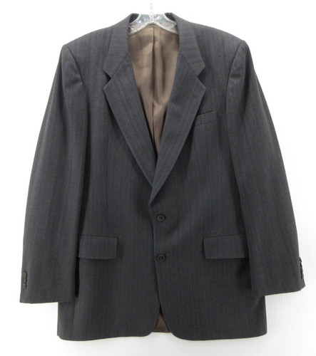 VINTAGE Christian Dior cappotto sportivo uomo 42 grigio blazer giacca lana gessato *