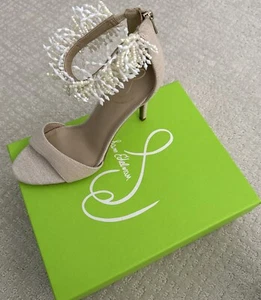 NWB Sam Edelman Gillie, Sand Linen ankle strap sandals size 8.5 - Bild 1 von 9