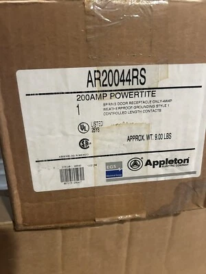 Appleton AR20044-RS, 200 A, 4-P, 4-W, Aluminum, RS, Pin/Sleeve Receptacle, 1 pc - Image 1 of 3