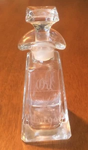 Antikes geschliffenes Kristall geätztes Glas Kruzifix Öl & Essig Fülllinien + Sternschnuppen - Bild 1 von 8