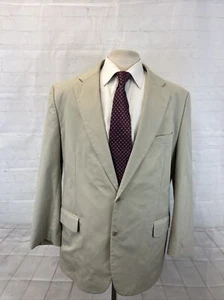 SPRING/SUMMER Brooks Brothers Men's Beige Solid Cotton Blend Blazer 45L $895 - Picture 1 of 11