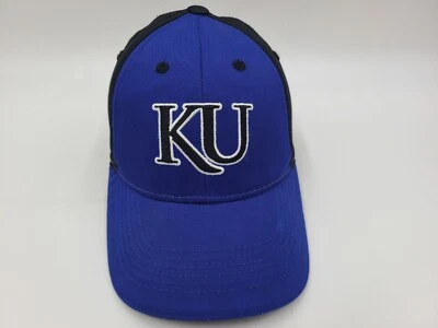University of Kansas Jayhawks Cautivador Tocado Gorra Ajustable Azul Negro Foto 1 de 4