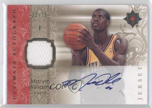 2006-07 Ultimate Collection Jersey /75 Marvin Williams #AU-MW Auto