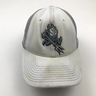 Arizona State Sun Devils Hat Cap Size M - L Stretch Fit White Gray NCAA Zephyr - Image 1 of 4