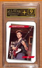 ADAM CLAYTON / U2 1985 ROCK STAR CONCERT CARDS #66 ASG 9 NEAR MINT OR HIGHER