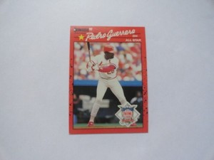 1990 DONRUSS PEDRO GUERRERO ALL STAR  ERROR NO . AFTER INC  # 674