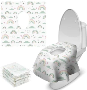 5 Packs of 20 Disposable Fabric Waterproof Toilet Seat Covers with Non-Slip Back - Picture 1 of 3
