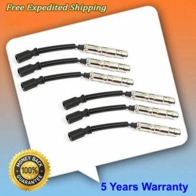 Juego de 6 cables de encendido de bujía SW17 para Mercedes CLK SLK ML C G 10,5" nuevos Foto 1 de 3