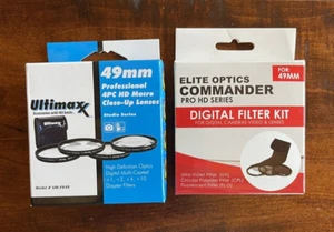 (Lot of 2) NEW 49mm Camera Accessories Macro Lenses and Digitial Filters - Picture 1 of 8