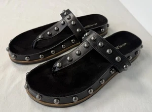 KELSI DAGGER Brooklyn Studded Sandal ~ 7.5 ~ Black Leather - Picture 1 of 7