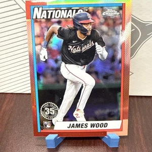 2025 Topps Chrome James Wood 35th Anniversary Rookie Card RC #90CB-15 Nationals - Picture 1 of 2